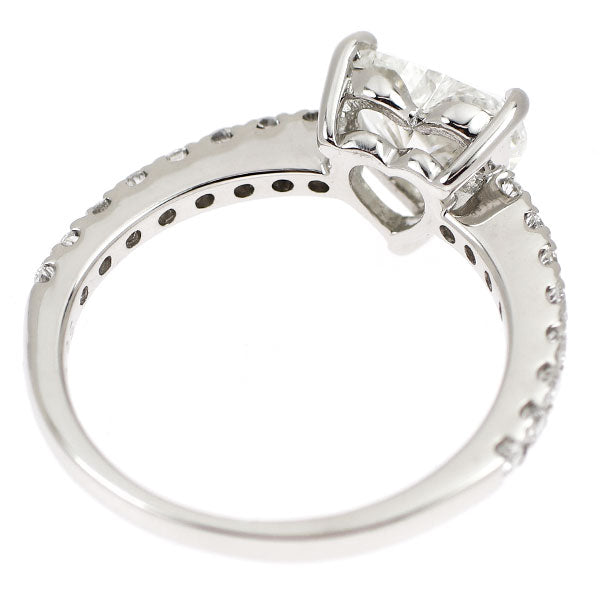 Pt900 ハートシェイプ ダイヤモンド リング 1.001ct H SI2 D0.25ct