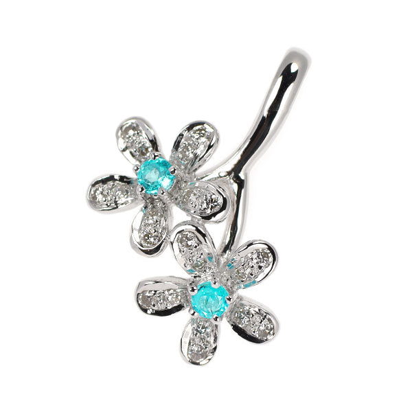 専用 K18WG パライバトルマリン・ダイヤモンド ペンダントトップ K18WG パライバ トルマリン ダイヤモンド ペンダントトップ 0.07ct D0