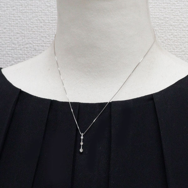 K18WG ダイヤモンド ペンダントネックレス 0.25ct