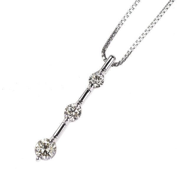 K18WG ダイヤモンド ペンダントネックレス 0.25ct