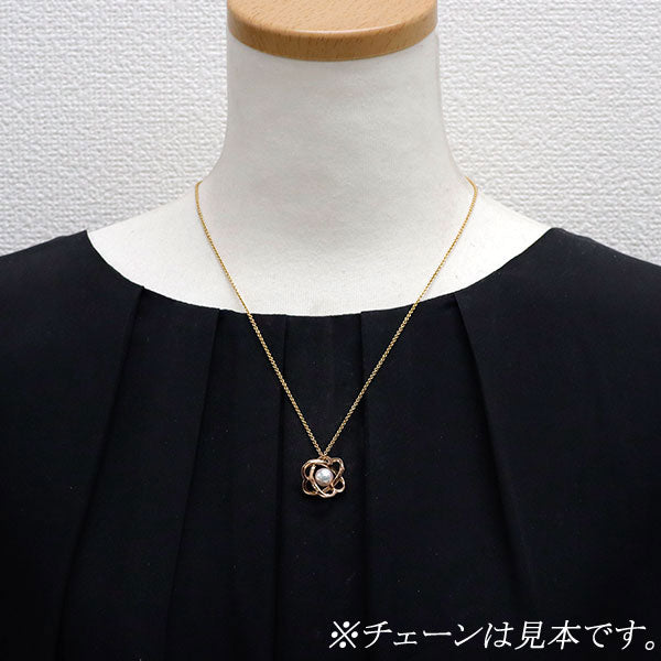 ミキモト K18PG アコヤ真珠 ペンダントトップ ハート