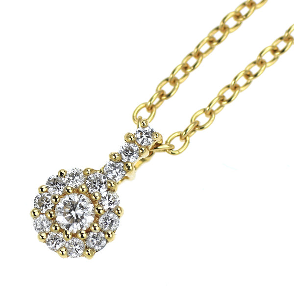 ポンテヴェキオ K18YG ダイヤモンド ペンダントネックレス 0.10ct
