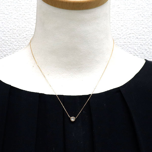 ポンテヴェキオ K18PG ローズカットダイヤモンド ルビー ペンダントネックレス 0.13ct R0.26ct リバーシブル