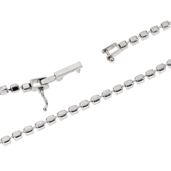 Pt850 カラーレス/トリートブルー ダイヤモンド ネックレス 5.00ct テニス