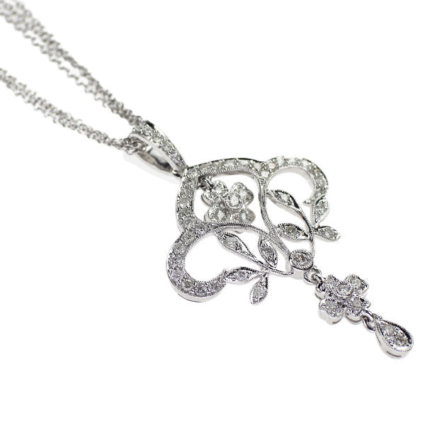 K18WG ダイヤモンド ペンダントネックレス 0.69ct