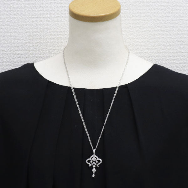 K18WG ダイヤモンド ペンダントネックレス 0.69ct