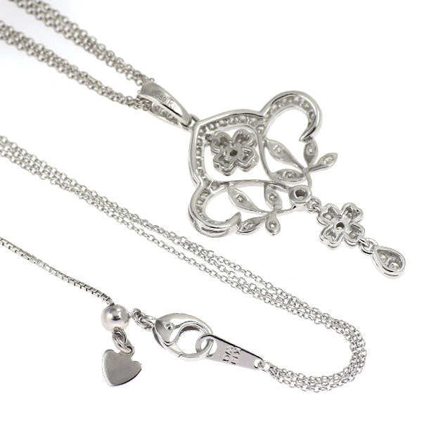K18WG ダイヤモンド ペンダントネックレス 0.69ct