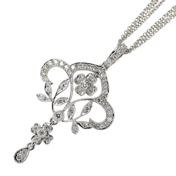 K18WG ダイヤモンド ペンダントネックレス 0.69ct