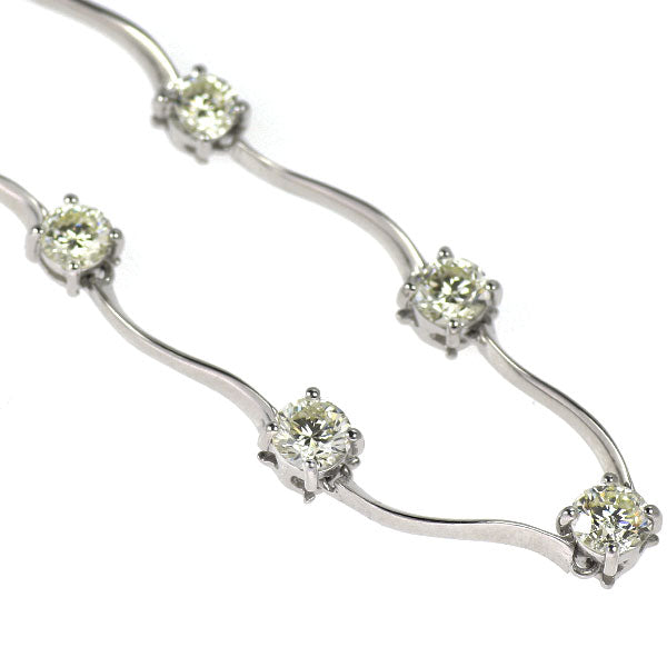 K18WG ダイヤモンド ネックレス 3.00ct ステーション