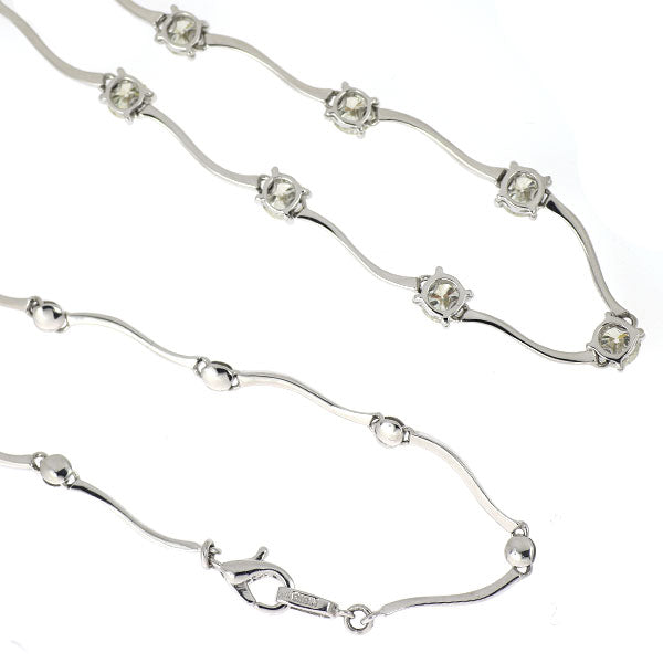 K18WG ダイヤモンド ネックレス 3.00ct ステーション