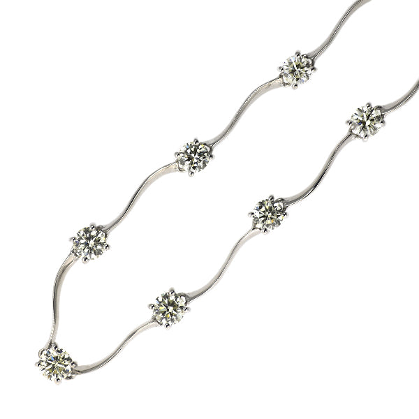 K18WG ダイヤモンド ネックレス 3.00ct ステーション