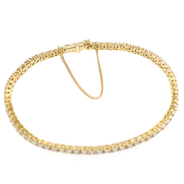 K18YG ダイヤモンド ブレスレット 2.50ct テニス
