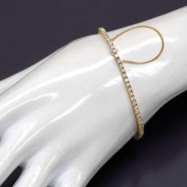 K18YG ダイヤモンド ブレスレット 2.50ct テニス