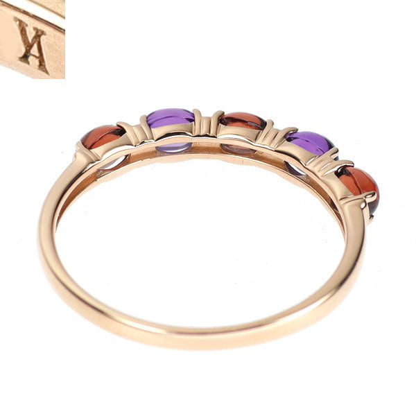 ヴァンドーム青山 K18PG ガーネット アメジスト リング