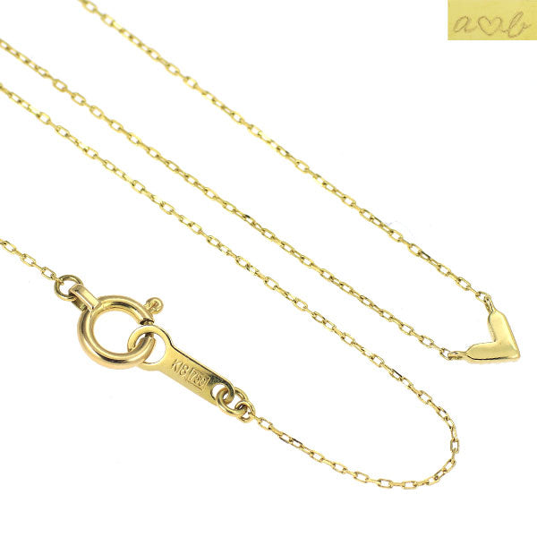 アーカーブラン K18YG ダイヤモンド ペンダントネックレス  ローラーハート