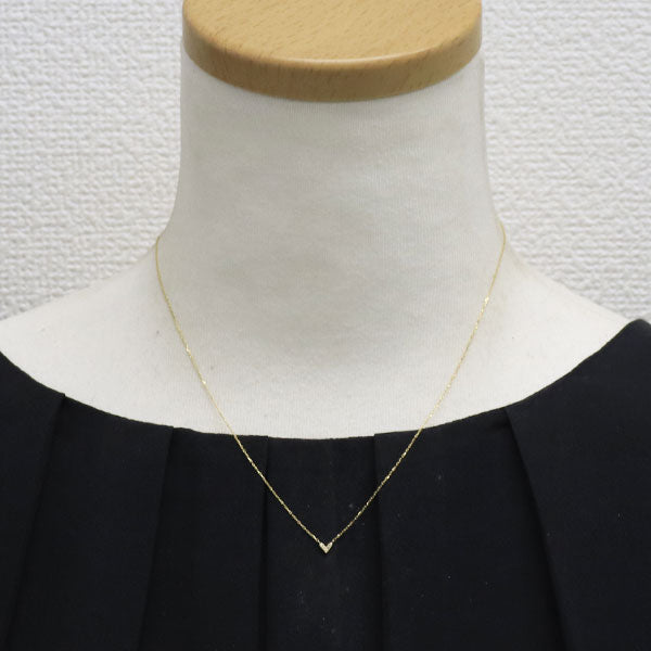 アーカーブラン K18YG ダイヤモンド ペンダントネックレス  ローラーハート