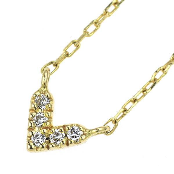 アーカーブラン K18YG ダイヤモンド ペンダントネックレス  ローラーハート