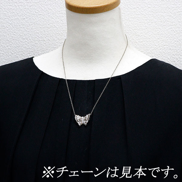 K18WG ダイヤモンド ペンダントトップ 1.47ct 蝶 — セルビーオンライン