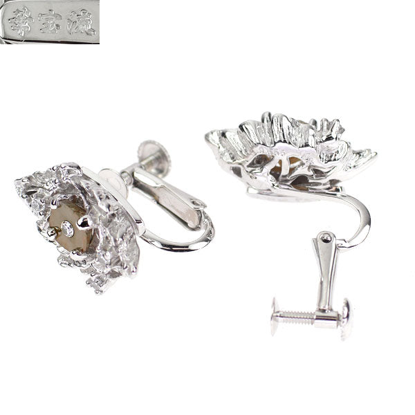華宝流 Pt900/K14WG ダイヤモンド イヤリング 1.10ct D0.16ct