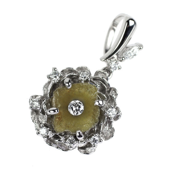 華宝流 Pt900 ダイヤモンド ペンダントトップ 3.39ct D0.24ct  