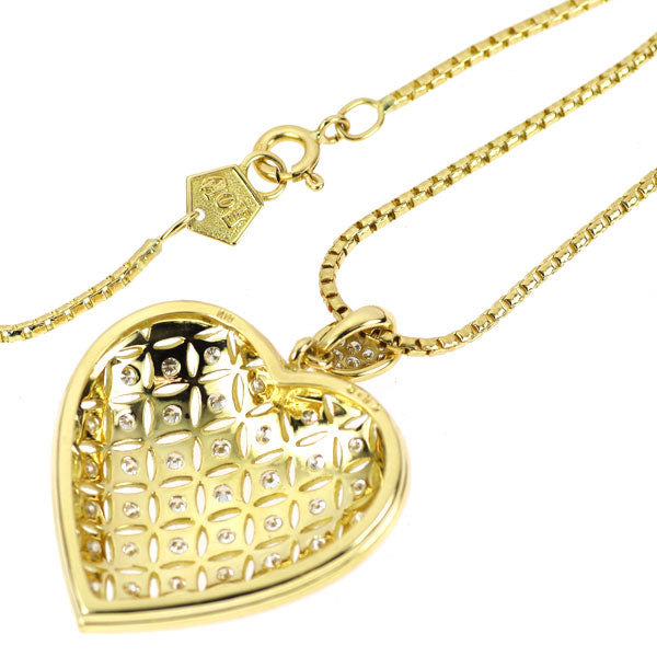 星の砂 K18YG ダイヤモンド ペンダントネックレス 0.90ct ハート