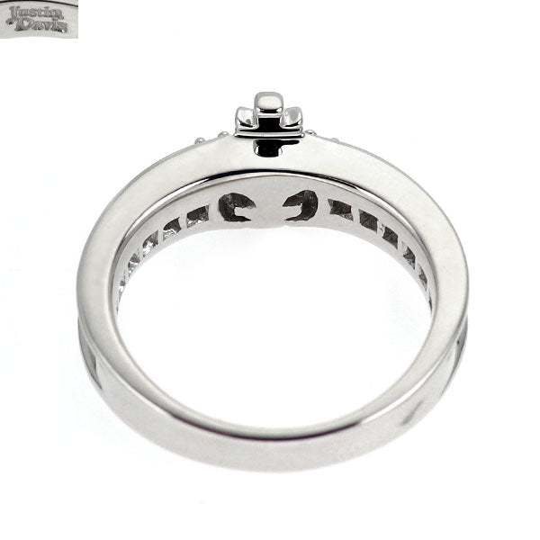 ジャスティンデイビス K18WG ダイヤモンド リング 0.20ct