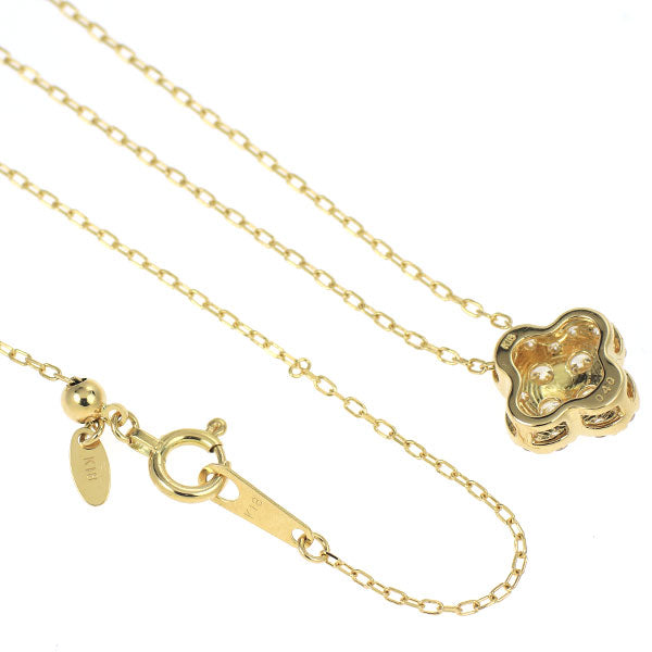 K18YG ダイヤモンド ペンダントネックレス 0.40ct フラワー