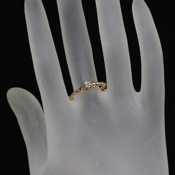 K18PG ダイヤモンド リング 0.30ct 形状記憶