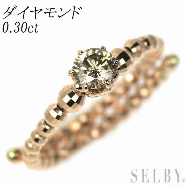 K18PG ダイヤモンド リング 0.30ct 形状記憶 — セルビーオンラインストア