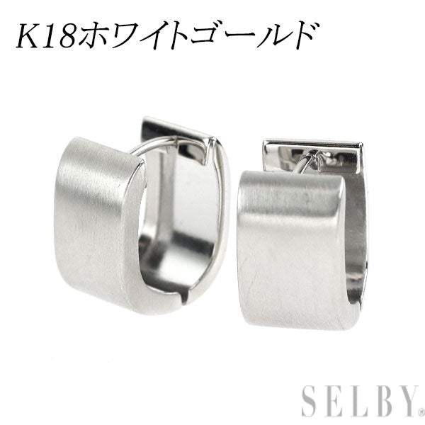 K18WG デザインピアス  リバーシブル