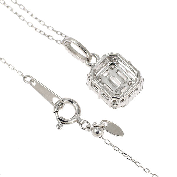 K18WG ダイヤモンド ペンダントネックレス 0.30ct
