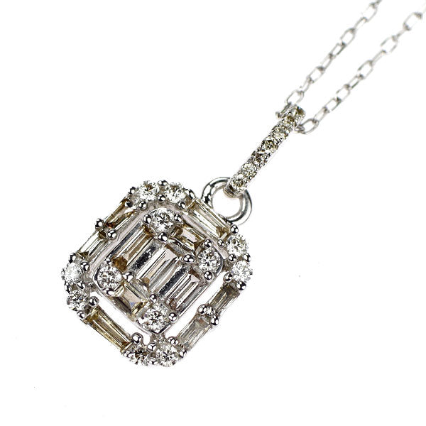 K18WG ダイヤモンド ペンダントネックレス 0.30ct
