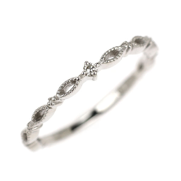 K10WG ダイヤモンド リング 0.01ct ピンキー — セルビーオンラインストア