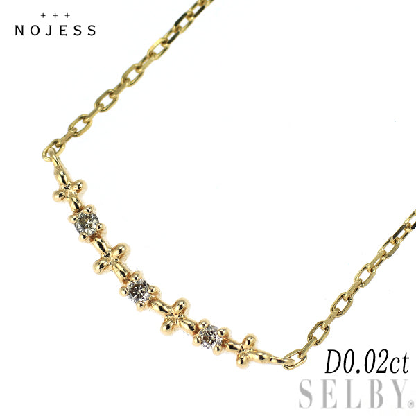 ノジェス K10YG ダイヤモンド ペンダントネックレス 0.02ct