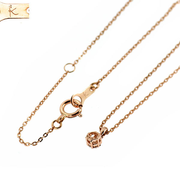 組曲 K10PG ダイヤモンド ペンダントネックレス 0.03ct