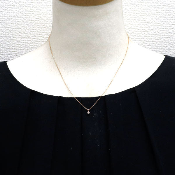 組曲 K10PG ダイヤモンド ペンダントネックレス 0.03ct