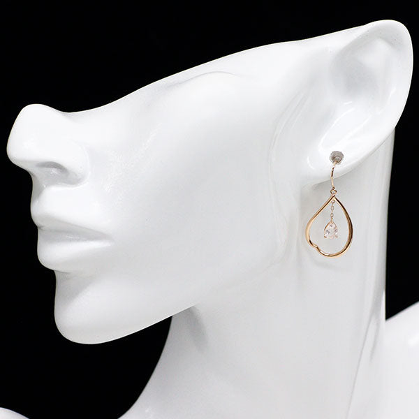 4℃ K10PG ローズクオーツ ピアス Sakura Collection