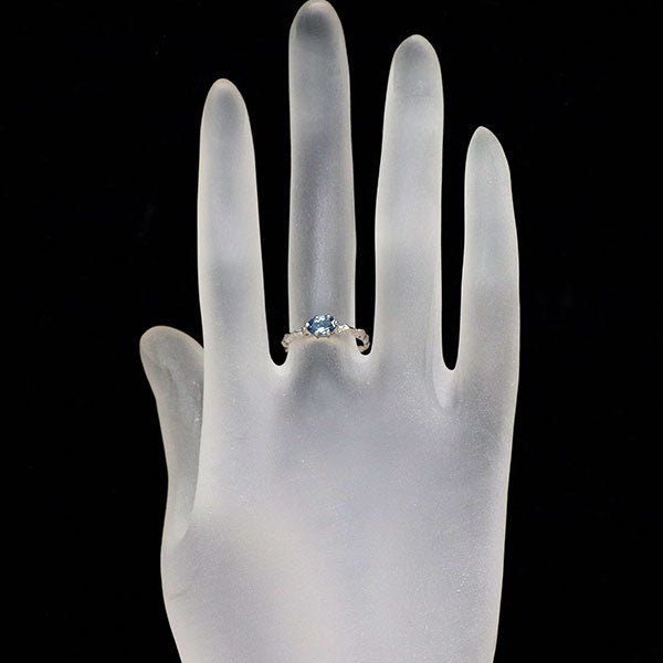 K10WG アクアマリン リング 0.40ct