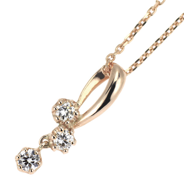 K10PG ダイヤモンド ペンダントネックレス 0.10ct