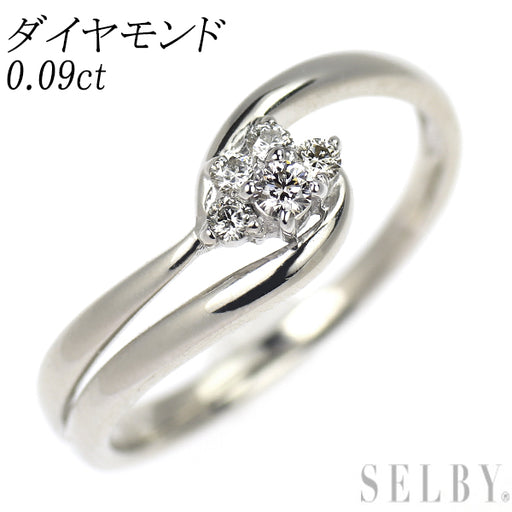 K14WG ダイヤモンド リング 0.09ct — セルビーオンラインストア
