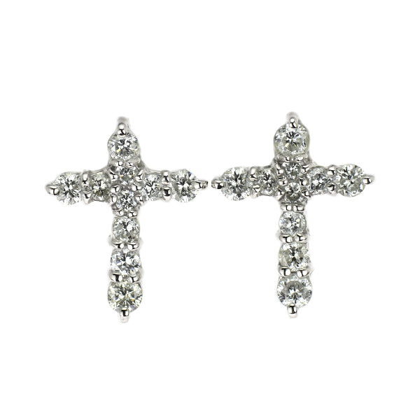 Pt900 ダイヤモンド ピアス 0.30ct クロス — セルビーオンラインストア