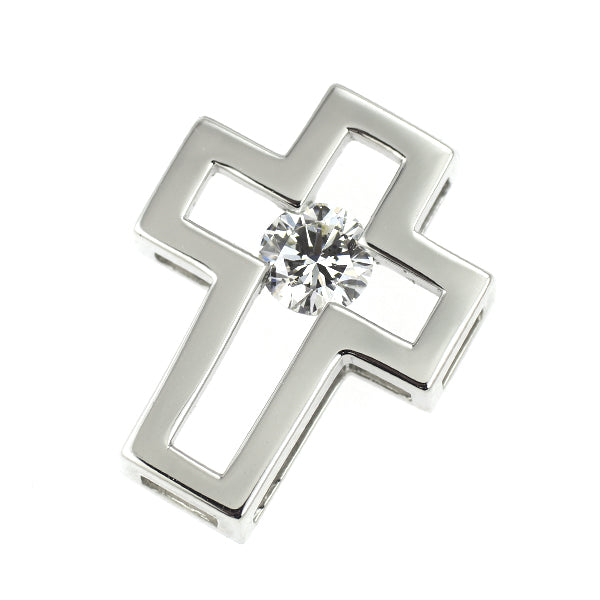 Pt900 ダイヤモンド ペンダントトップ 0.30ct クロス