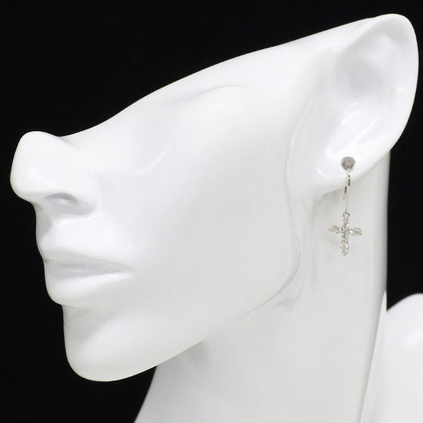 Pt900 ダイヤモンド ピアス 0.20ct クロス