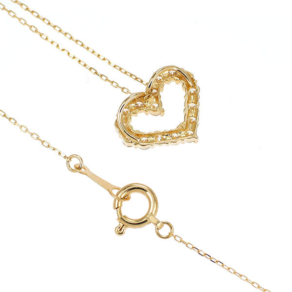K18YG ダイヤモンド ペンダントネックレス 0.30ct ハート