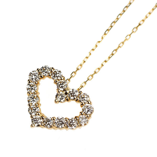 K18YG ダイヤモンド ペンダントネックレス 0.30ct ハート