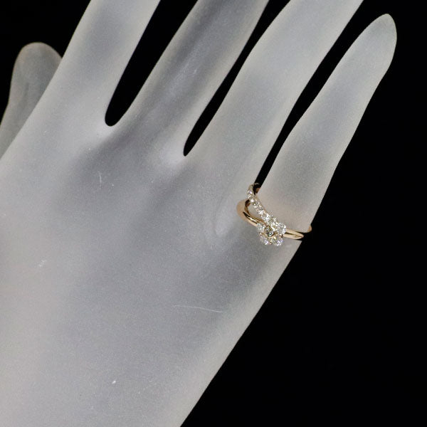 K18PG ダイヤモンド ピンキーリング 0.50ct フラワー