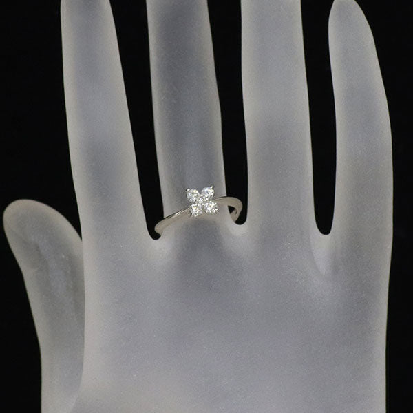 K18WG ダイヤモンド リング 0.30ct フラワー