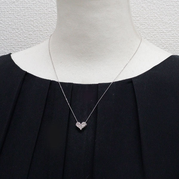 K18WG ダイヤモンド ペンダントネックレス 0.50ct ハート