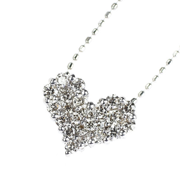 K18WG ダイヤモンド ペンダントネックレス 0.50ct ハート