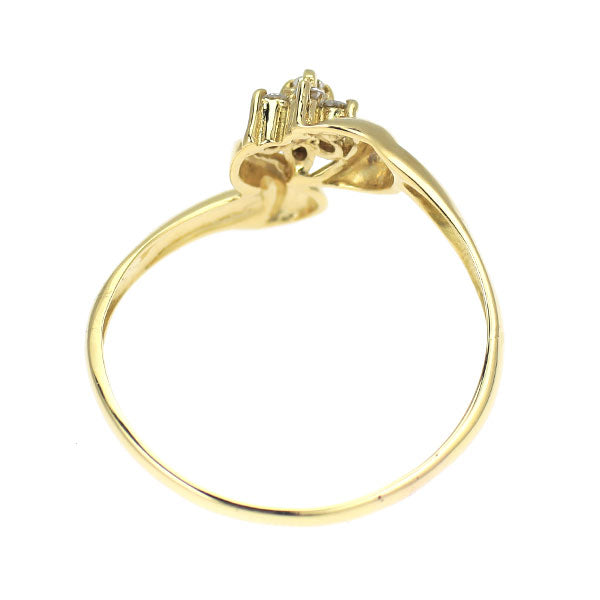 K18YG ダイヤモンド リング 0.08ct フラワー